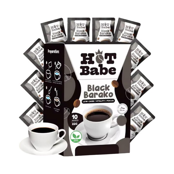 Hot Babe Black Coffee Mix by Kiray Celis (10 Sachets,
