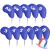 11pcs Golf Iron Covers Magnetic Closure Golf Head Covers Wedge