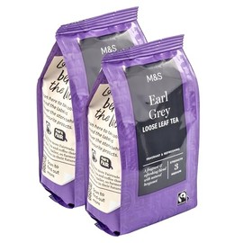 M&S Earl Grey Loose Leaf Tea, Fragrant & Refreshing with Natural Bergamot, Strength 3, Fairtrade - Set of 2 x 150g Bags