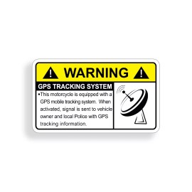 Real Sticky GPS Motorcycle Security Tracking Warning Safety Sticker Decal HD Motor Cycle OEM
