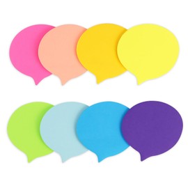 240 Sheets 8 Pads Adorable Bubble Shaped Sticky Notes 2.7 Inch Bright Colors Self-Stick Pads Multiple Colors Sticky Notes, Strong Adhesive
