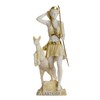 Goddess Artemis Diana Greek Statue Nature Moon Gold Tone Alabaster