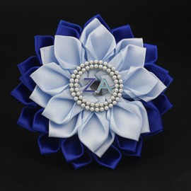 Zetaa Amicaea Gift for Women 1948 ZA Flower Brooch Pin ZA Gift Greek Sorority Brooch Pin Paraphernalia Gift for Soror (ZA Flower & Pearl)
