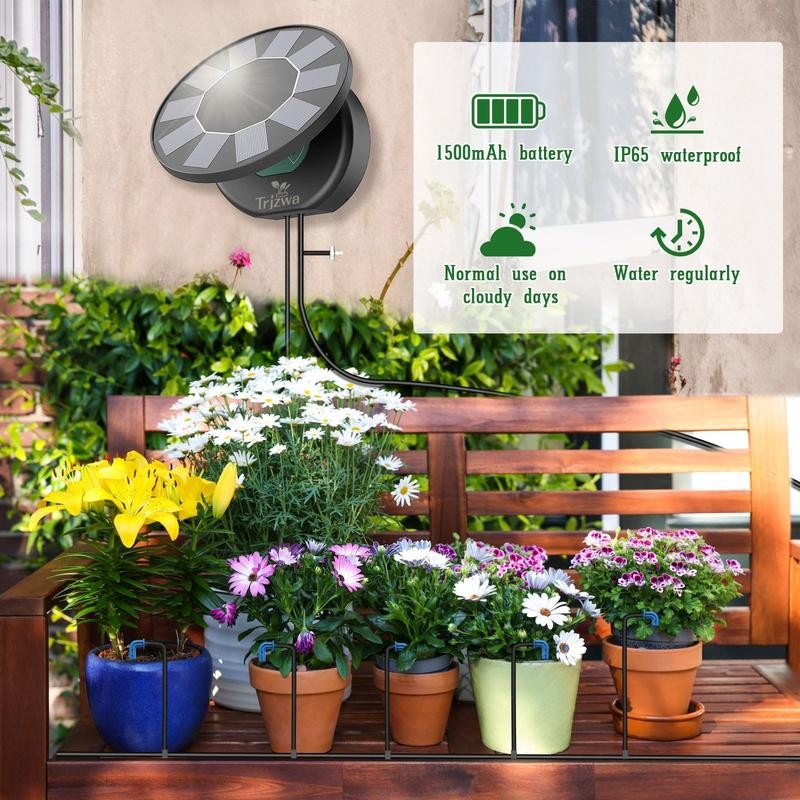 Solar Automatic Drip Irrigation System Kit, DIY Irrigation System for
