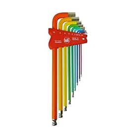 HaWe 157.30 Allen Wrench Set 1.5 – 10 mm with Ball Head Colour Coded (9 Pieces)