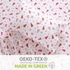 CAROMIO Christmas Sheets Twin, 100% Cotton Flannel Printed Bed Sheet