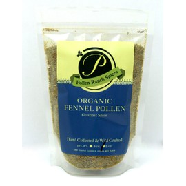 Pollen Ranch Wild crafted, Organic Fennel Pollen 8 Oz Resealable Pouch