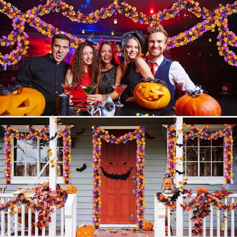 5Pcs Halloween Tinsel Garlands (Total Length 10m / 32.8ft)
