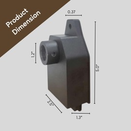 Ironsmith Lighting Products Aluminum Mounting Box, Heavy Duty Surface Flush Mount for Low Voltage Outdoor Landscape Lighting, Easy to Install, ‎Solid Metal with mounting Screws (1/PK)