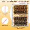 30D+40D Cluster Lashes Kit Mixed 12-18mm Individual Eyelashes Eyelashes Individual