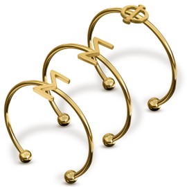 Sorority Shop Phi Sigma Sigma Stacking Ring Set - Adjustable Rings with 18k Gold Plating