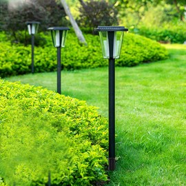 Yardwe Light Replacement Stakes, Flame Lamp Extension, 1 Set Landscaping Stake, Path Light Pole, Light Link Adapter, Solar Light Part, Solar Light Pole, Ground Spike and Connector Set
