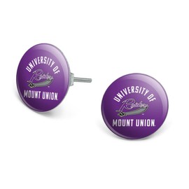 University of Mount Union Raiders Novelty Silver Plated Stud Earrings
