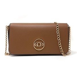 GLITZALL Small Crossbody Bag for Women Summer Mini Cute Cell Phone Purse Vegan Leather Shoulder Handbag with Chain Strap (Brown)