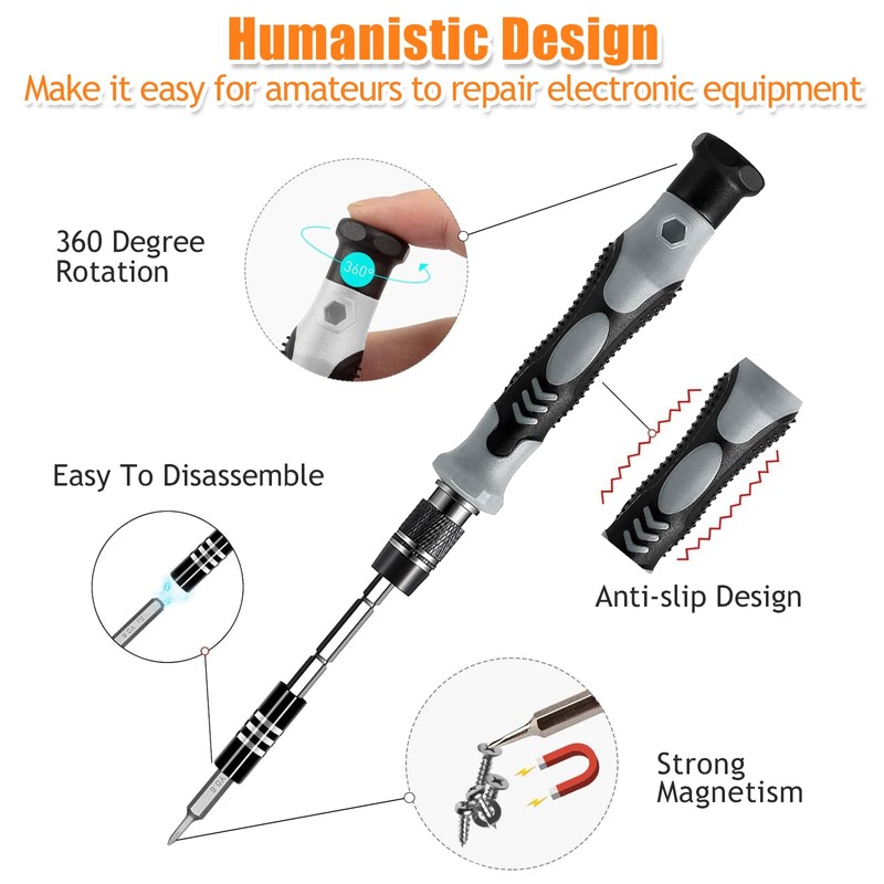 122 in 1 Precision Screwdriver Set,Magnetic Small Electronics Repair Tool