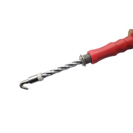 Zeluga 23-363 Heavy Duty Automatic Rebar Wire Twister Tool | Galvanized Steel |, Pull Tie Wire Twister with Ergonomic Rubber Handle, Red