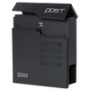 Parrency Metal Mailbox Wall Mount, Locking Mailbox with Key Lock,