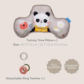 Taf Toys Tummy Time Ergonomic Support Toy & Teether for Infant Newborn Supportive Baby & Neck Strengthening Develops Muscles for Crawling Montessori S