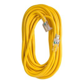 Bergen Industries Inc Bergen Industries OC50123LT, 50 ft, 12 AWG, 15A/125V AC Extra Heavy-Duty Outdoor Single Receptacle Extension Cord, Orange