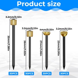 BIHUIZ Pack of 120 Picture Nails, 3 Sizes Picture Hanging Set, Picture Hanger, Nails, Pictures, Hanging Nails, Steel Nails, Wall Nail for Pictures, Picture Frames Decorations