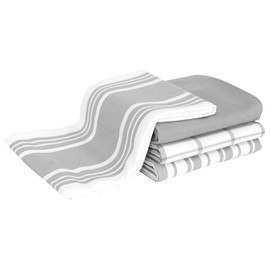 All-Clad Woven Bistro Kitchen Towels: Highly Absorbent, Super Soft Long Lasting - 100% Cotton, 20"x30" Dish Towels for Cleaning & Drying Dishes, Pans, Glassware, or Countertops, (4-Pack), Titanium