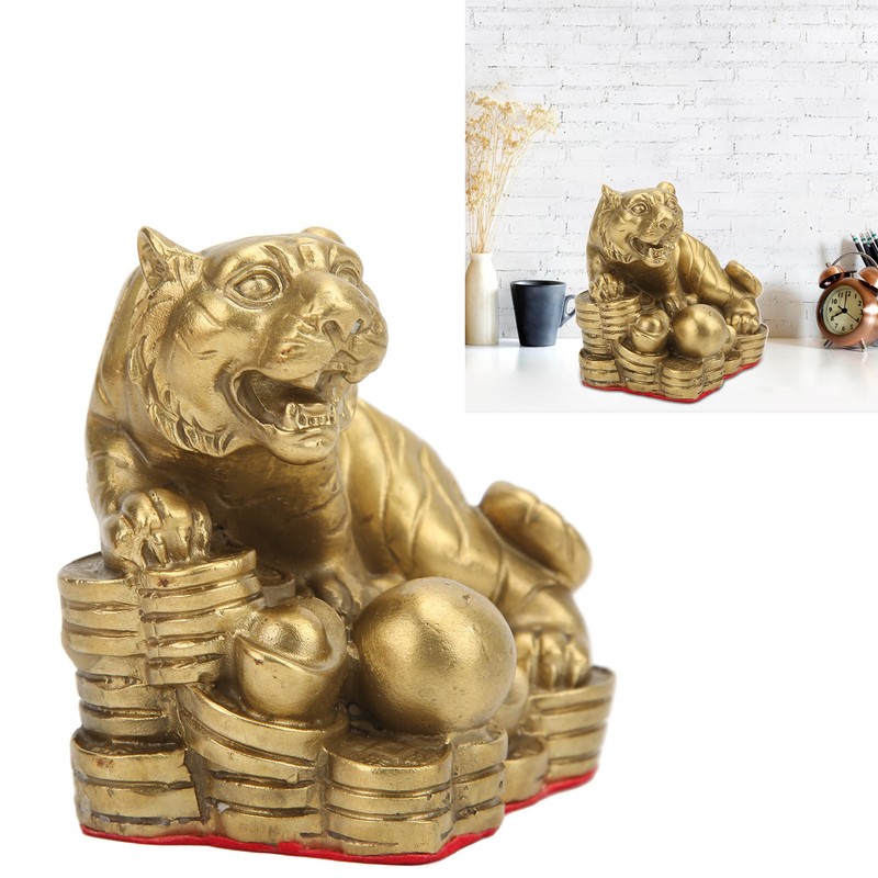 Brass Tiger Statue Sturdy Durable Brass Attract Wealth Fortune Easy