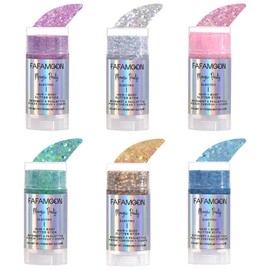 MKNZOME Body & Face Glitter Gel, Holographic Mermaid Sequins Glitter, Festival Chunky Cosmetic Glitter Gel for Face Eye Body Hair, Long Lasting Sparkling Waterproof Resin Glitters Flakes for Festival
