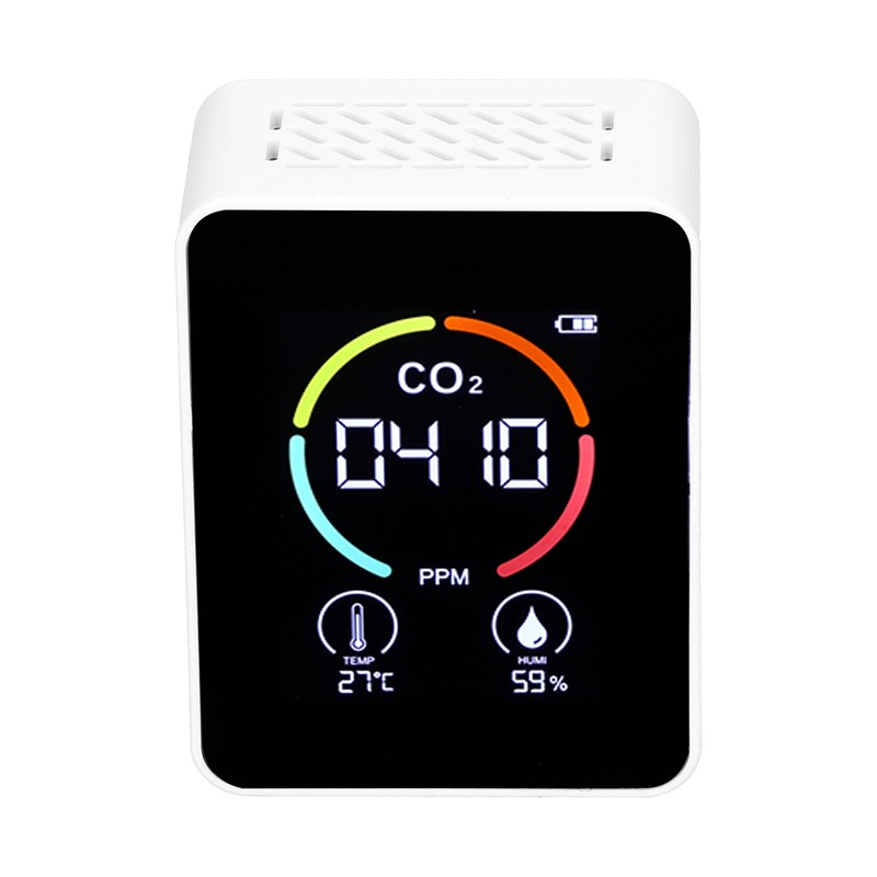 Carbon Dioxide Detector Semiconductor USB Charging LCD Temperature Humidity Detection