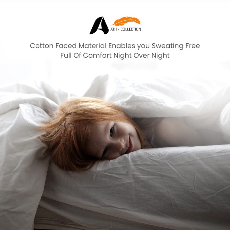 A ATH Collection Poly-Cotton Quilted Mattress Protector Cotton Fabric Pad