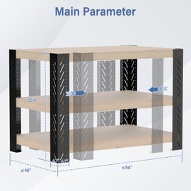 Neorexon Universal Metal Workbench Legs Kit w/Free Height Design
