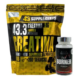 Creatina Monohidratada 1kg 43 + Quemador De Grasa Corporal