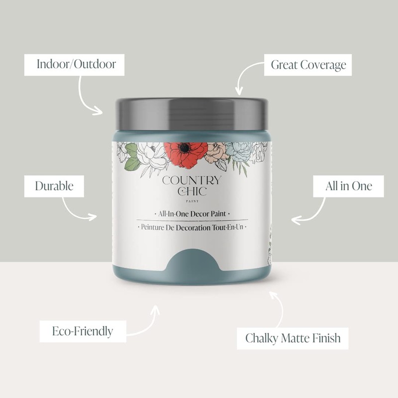 Country Chic All-in-One Chalk Paint for Furniture, Cabinets, Home Decor,