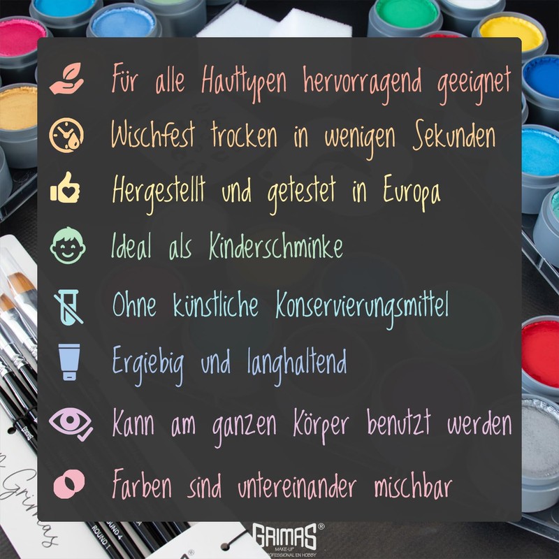 Grimas Water Make Up Light Grey 15ml