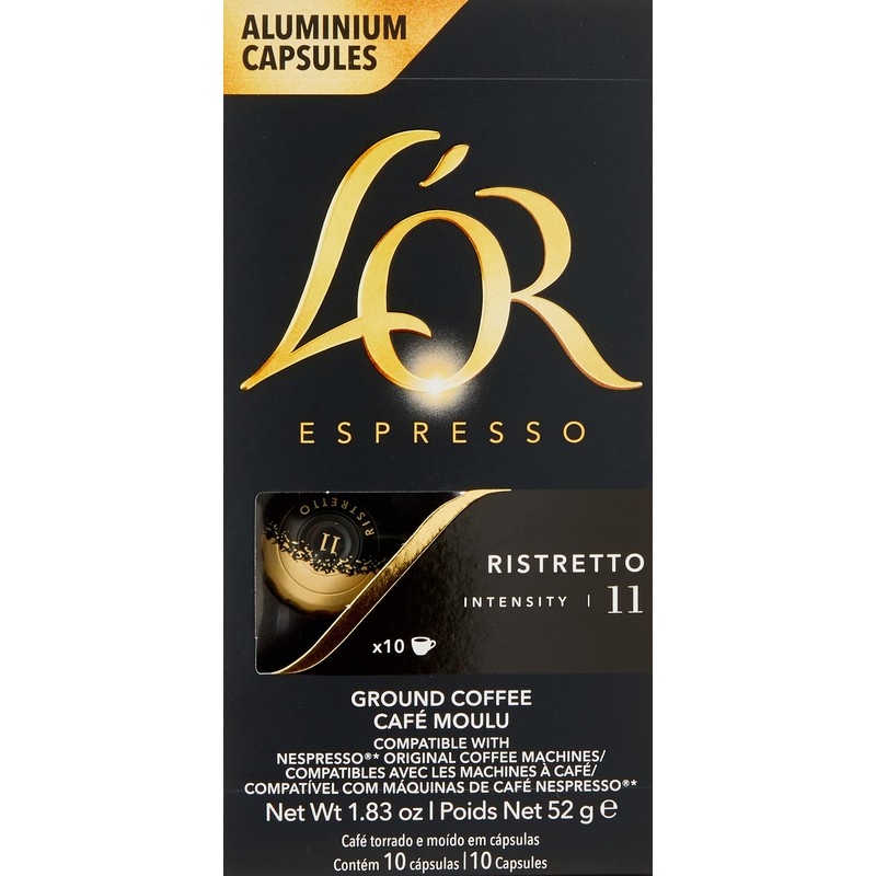 L'OR Espresso Ristretto Intensity 11 - Nespresso* Compatible Aluminium Coffee