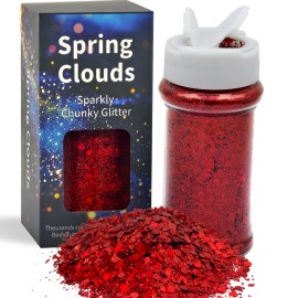 DIY Snow Globe Cups Kit With Glitter Mix 2oz Shaker Chunky Glitter for Tumbler Decorationcolor: Red