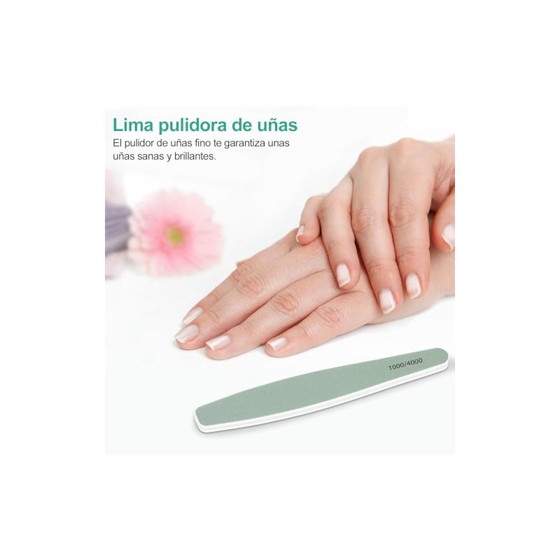 CGBE Limas Para Uñas: 12 Limas De Uñas Lavables De