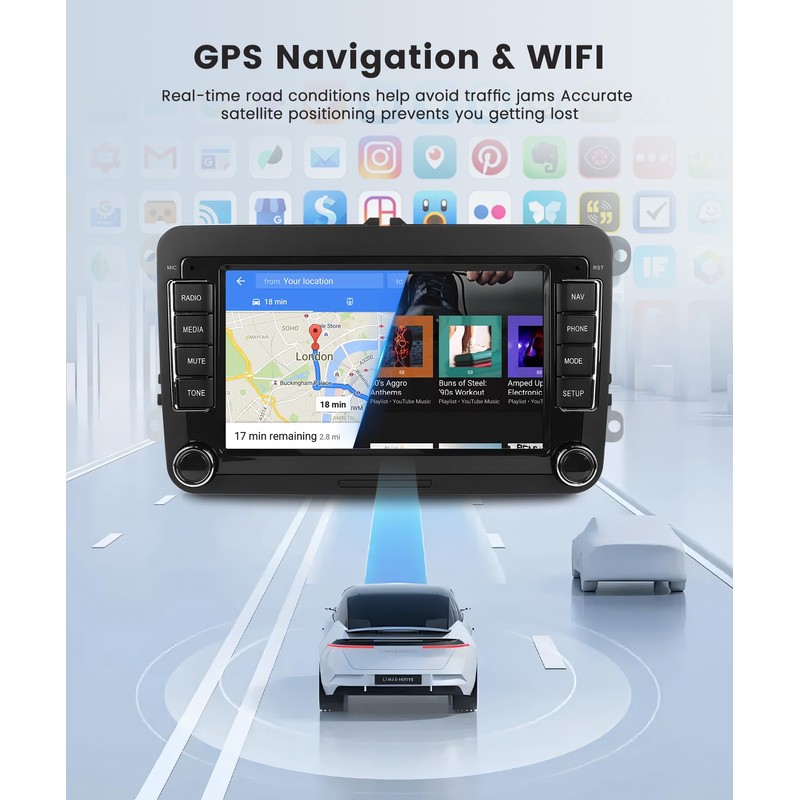 4G+64G Car Radio Stereo for VW Passat Jetta Tiguan Golf