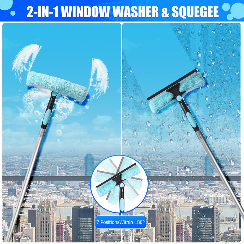 Hammrit 20 Foot High Reach Ceiling Duster Kit 3.6-12ft Extendable