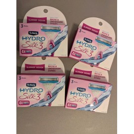 Schick Hydro Lot of 4 Unopened Boxes - Schick Hydro Silk 3 Razor Blade Refill - 16 Cartridges