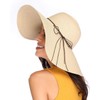 Lanzom Womens Wide Brim Straw Hat Floppy Foldable Roll up