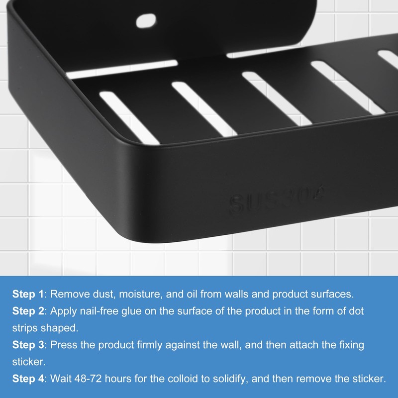 sourcing map Soap Dish Holder, 304 Stainless Steel Soap Bar,