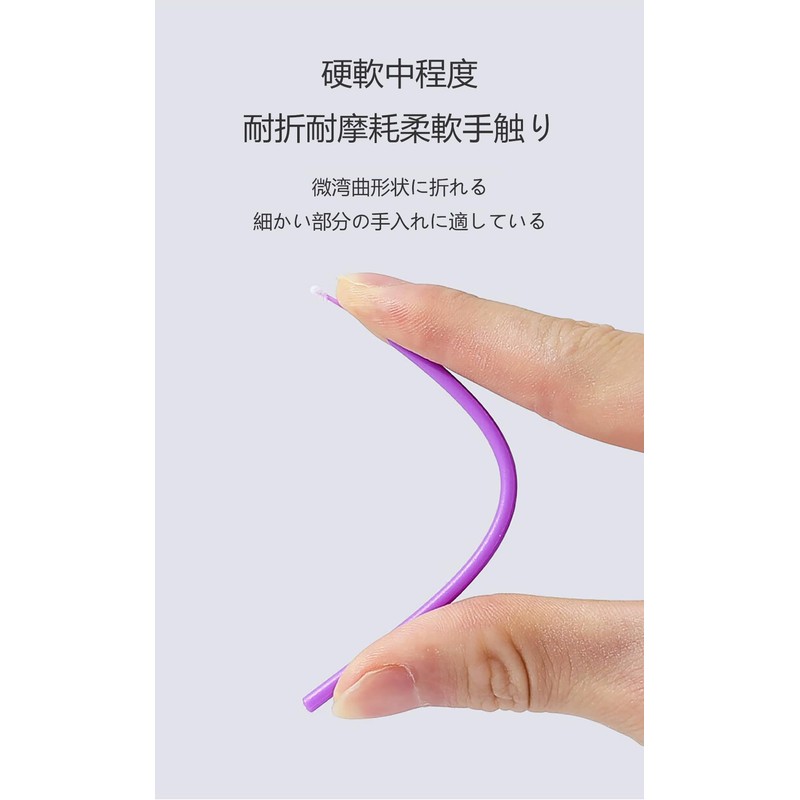 (マイクロブラシ)化粧道具極細綿棒 マイクロアプリケーター200個1回限り綿棒 極細綿棒 高繊維製 アイメイクのリップラインを変えるアイラインなど細かいところに使う（ピンク）