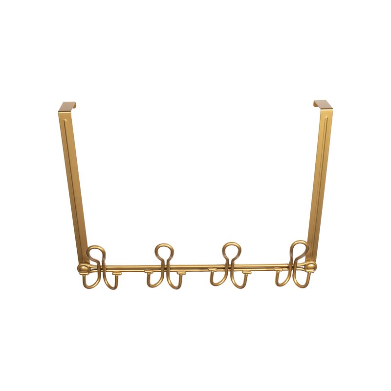 FantasHome Double Prong Over The Door Hook Rack with 12