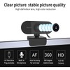 Webcam with Microphone 1080p Full HD 360° Adjustable Plug and