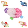 Lorelli Baby Rattle Animals, Plush Gripping Toy, Bright Colours, from