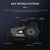 Martian Motocycle Helmet Bluetooth 5.1 Headset Wireless IP67 Waterproof Motoriding,