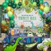 Mocsicka Dinosaur Three-rex Birthday Backdrop for Boy Happy 3rd Birthday