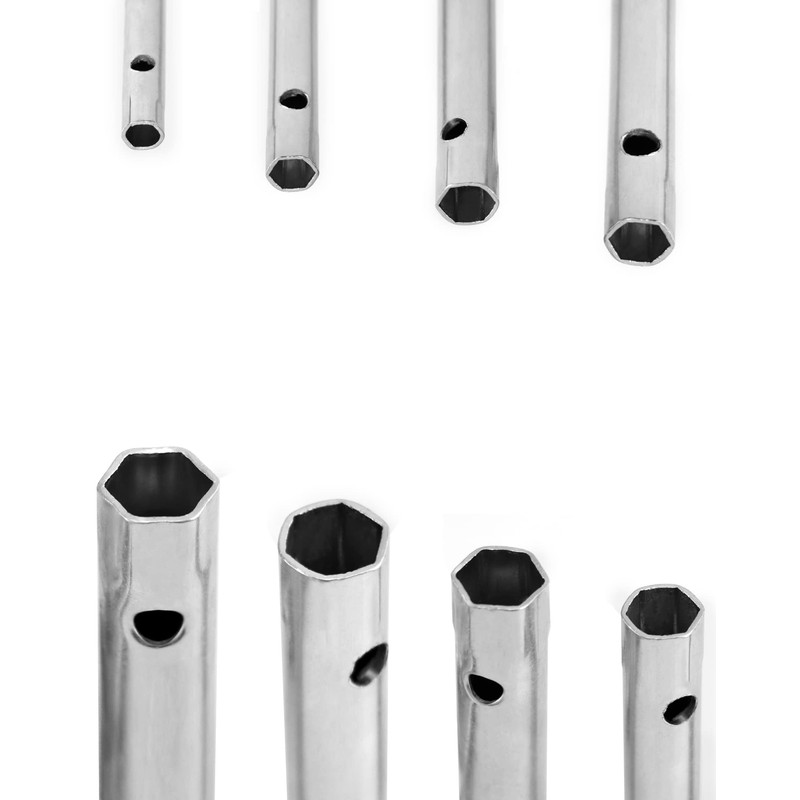 QWORK 10-piece tubular socket spanner set, socket wrench, spark plug
