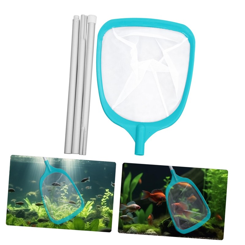 ORFOFE Cleaning Net with Section Pole Removable Pool Skimmer Tool