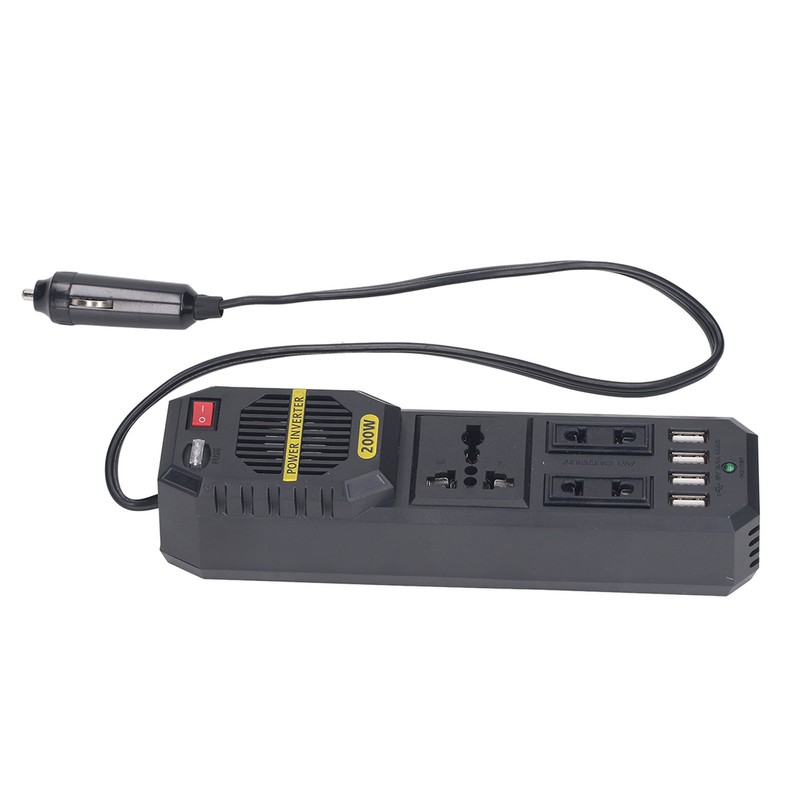 Car Power Inverter 200W DC 12V to AC for Vehicles